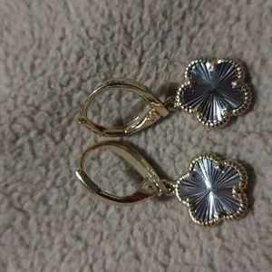 Flower Goldplated Drop Earrings